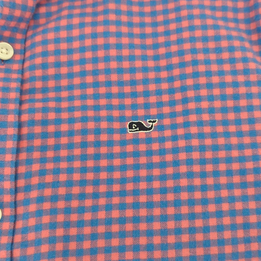 Vineyard Vines Gingham Whale Shirt Size XL 18 - Picture 2 of 5